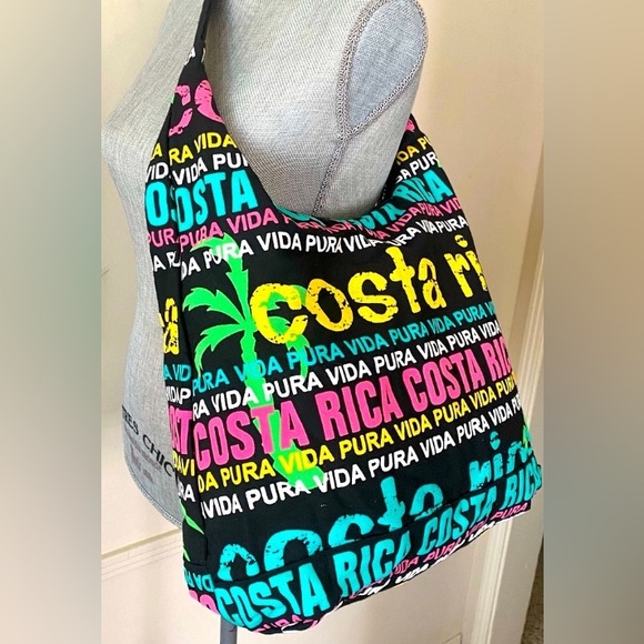 COSTA RICA🌴“Pura Vida”🌴GROCERY TRAVEL BEACH SHOULDER TOTE  BAG 🌟NWOT🌟 - Picture 2 of 12